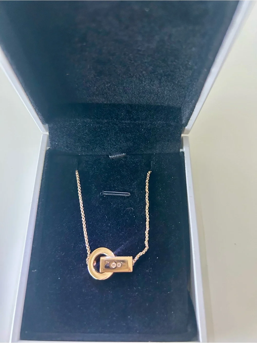 Swarovski Hollow Rose Gold Interlocking Circles Slider Bracelet